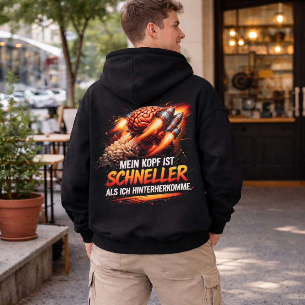 Lustiger Brain Rocket Hoodie
