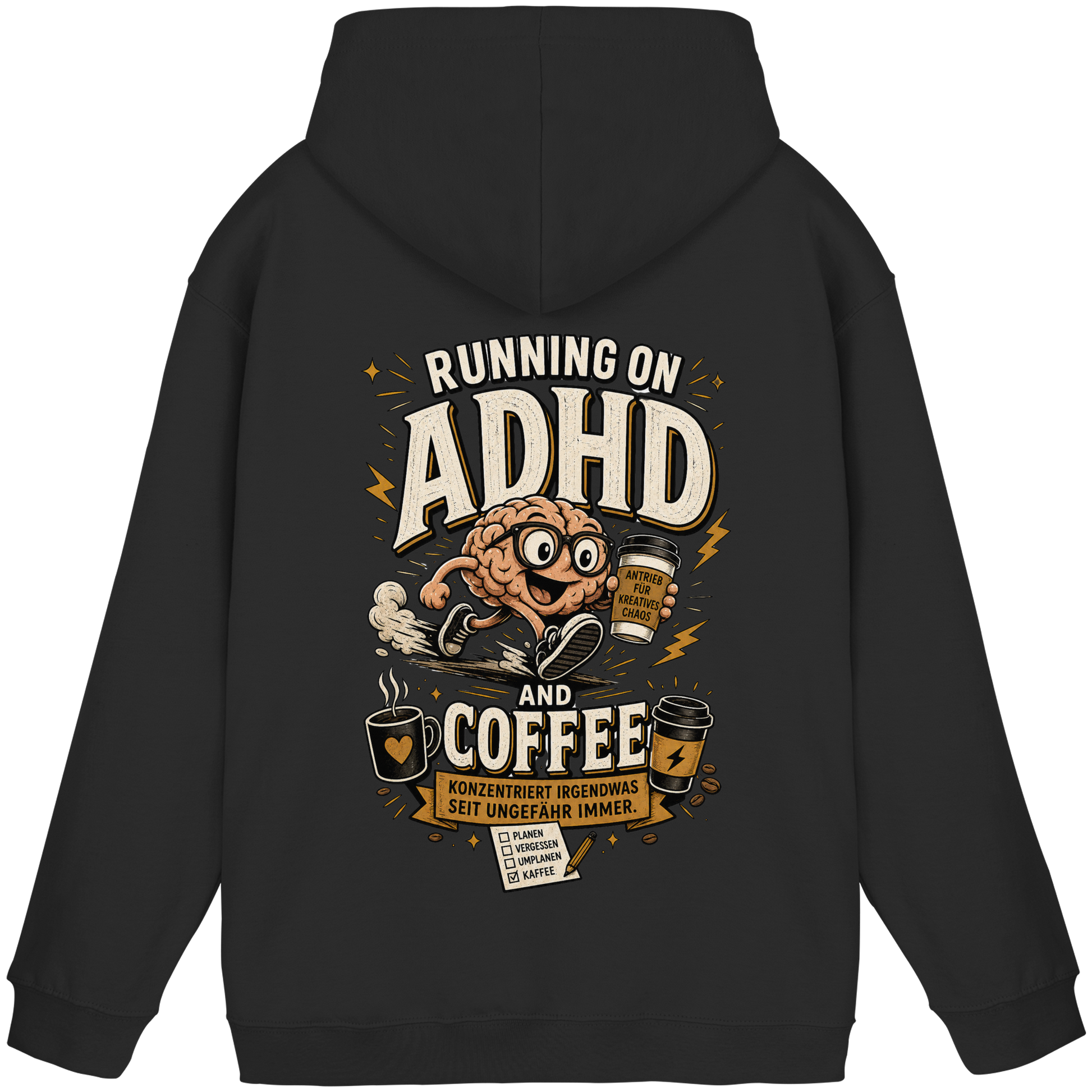 Running on ADHD & coffee Hoodie