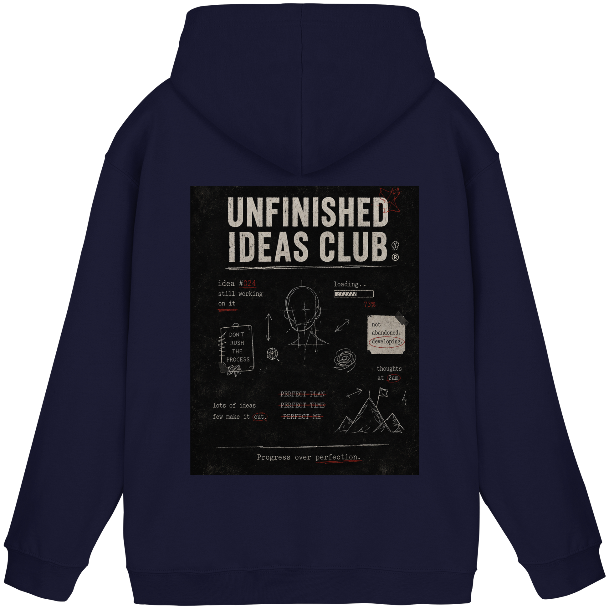 Unfinished ideas club vintage Hoodie